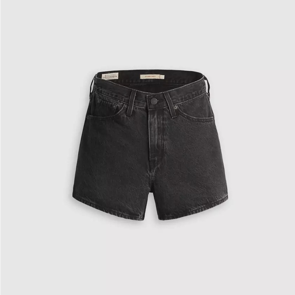 Levi’s 80’s Mom Shorts Black High-Rise Denim Size 23